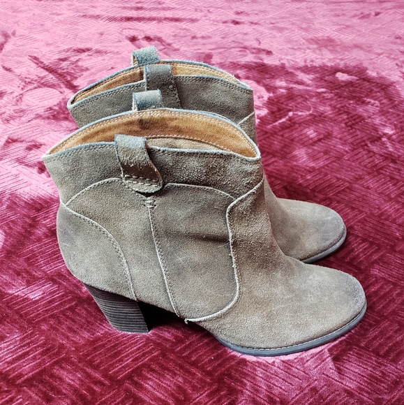 Clark's western leather suede booties size 10 - Picture 2 of 3